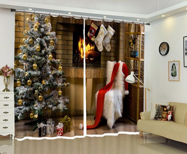 

curtain & drapes babson christmas house diy po shading personalized 3d digital printing