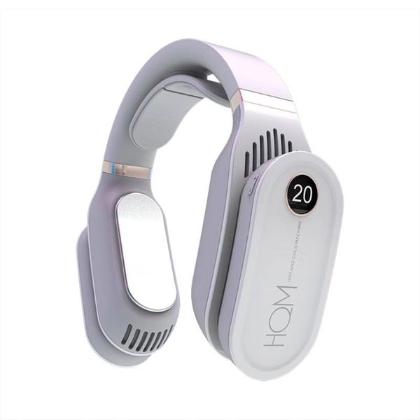 

electric fans portable air conditioner hanging neck cooler bladeless fan cooling heater heating wearable massager personal