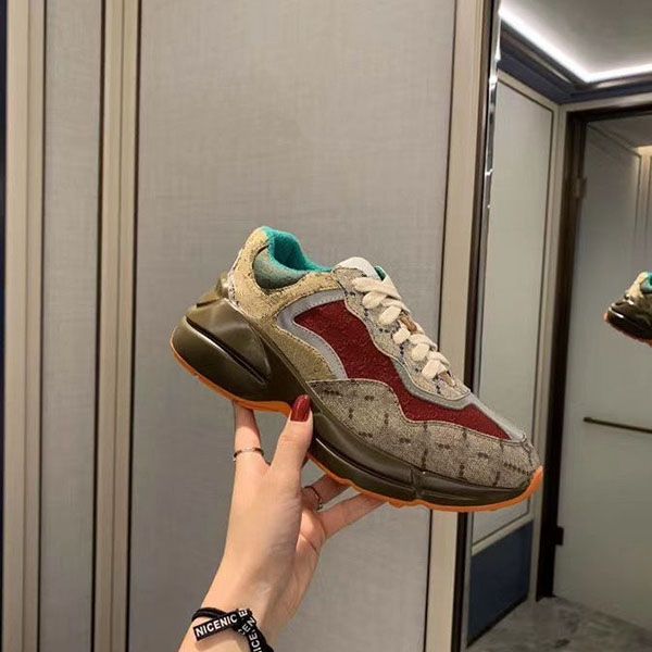 

2021b genuine leather men's sports shoes large size fashion wild lace-up sneakers low-comfortable breathable tide shoes, size: 35-45 kj, Red;white