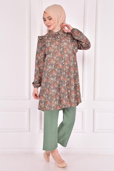 

ethnic clothing buttoned combin khaki tkn3411, Red