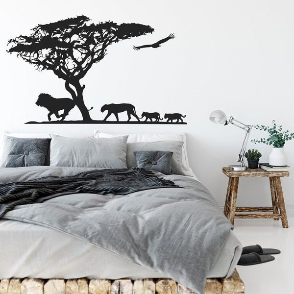 

wall stickers lion family decal lioness and cubs decor jungle african lions sticker nursery art c798