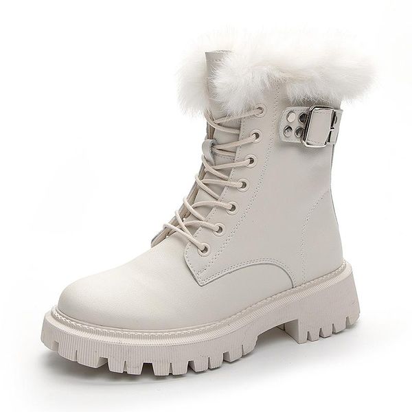 

boots genuine leather snow women heels wedges high woman female designer winter shoes plush luxury women's 2021 warm, Black