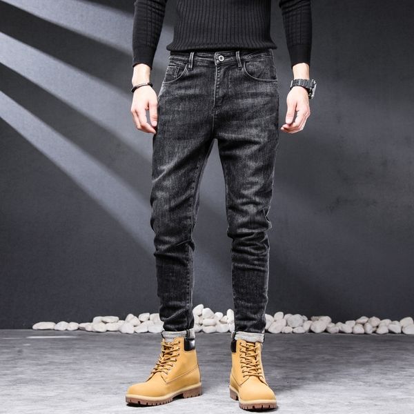 

simple jeans 2021 new trend men's casual cotton comfortable pants, Blue