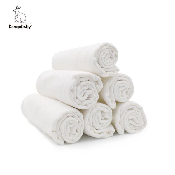 

kangobaby 6pcs/lot 100% cotton diaper flat prefold nappy insert cloth diapers