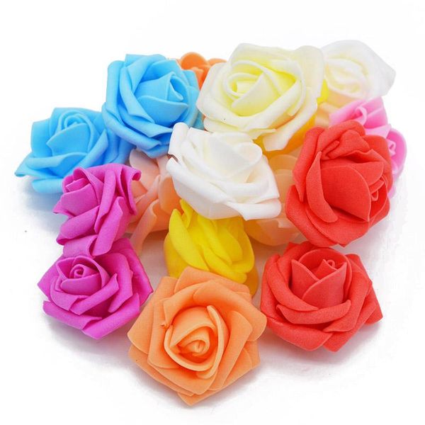 

heads 4cm mini roses foam artificial rose flowers diy wreath garland wedding decoration flower for home garden supplies decorative & wreaths