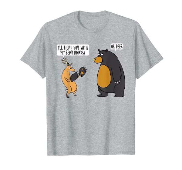 

i'll fight you with my bear hands tee, White;black