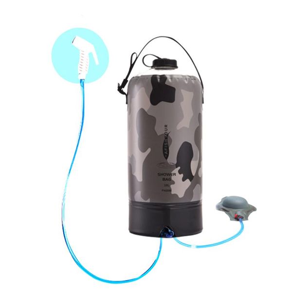 

outdoor hiking portable 10l water bags camping collapsible container shower pvc storage bag equipment