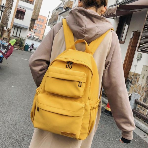 

backpack multi pocket travel fashion waterproof nylon for women wear resistant school bag teen girls casual bookbag
