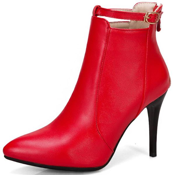 

boots sarairis brand winter thin heels women party dress ladies pointed toe high zipper shoes, Black