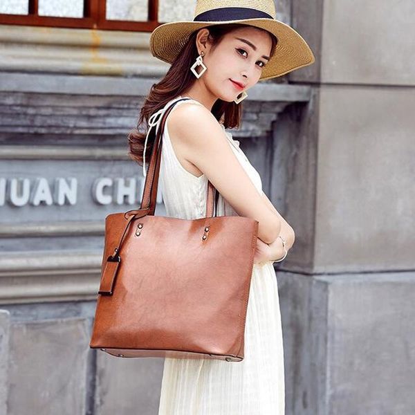 

duffel bags woman ladies shoulder handbags women scrub daily travel hand bag cross-body totes big female bucket b098