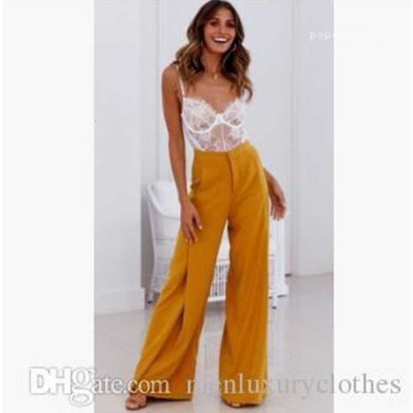 

women's pants & capris women wide leg high waist long loose casual vestidoes panta wd94, Black;white