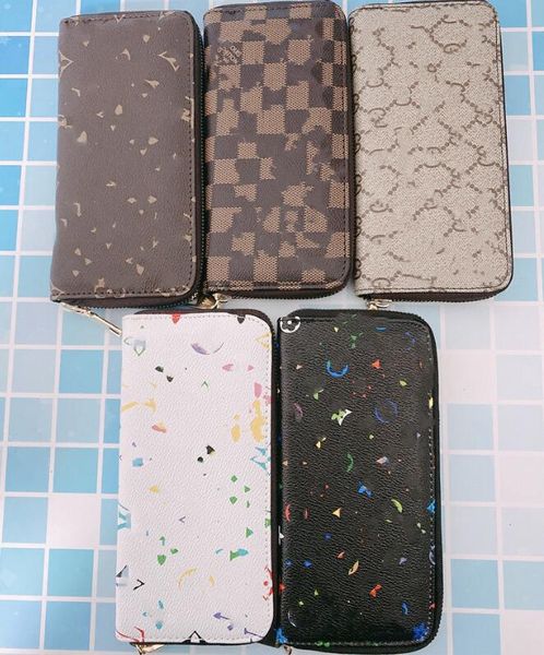 

men women money clips genuine leather mini wallet zipper coin pocket card organizer pouch small change purse high capacity mobile phone bag, Black