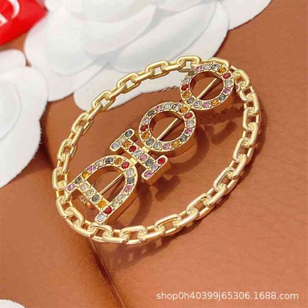 

75%off outlet family new brooch tassel fashion versatile letter color ellipse advanced feeling net red, Gray