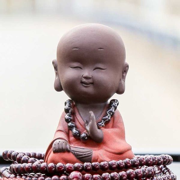 

creative and lovely little monk interior decoration products safety buddha doll ornaments for car