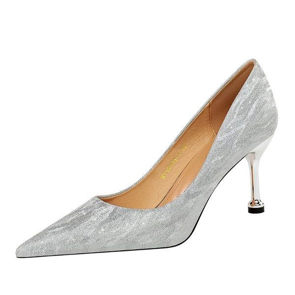 

dress shoes ladies glitter heels woman elegant golden pumps women designer extreme high heel g0325, Black