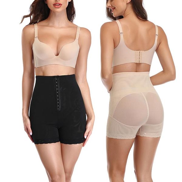 

women's shapers waist trainer bulifter shapewear tummy control panties high shorts slimming body shaper cincher girdles loss weight, Black;white