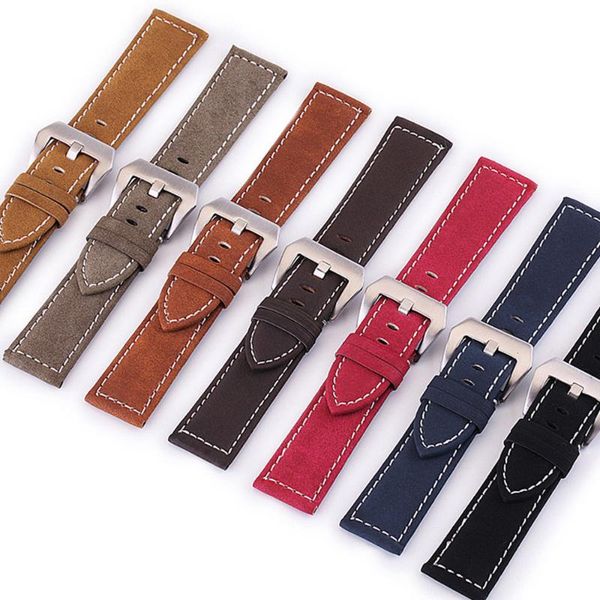 

watch bands 18mm 20mm 22mm 24mm genuine leather strap band men women universal matte wrist bracelet watchband accessories, Black;brown