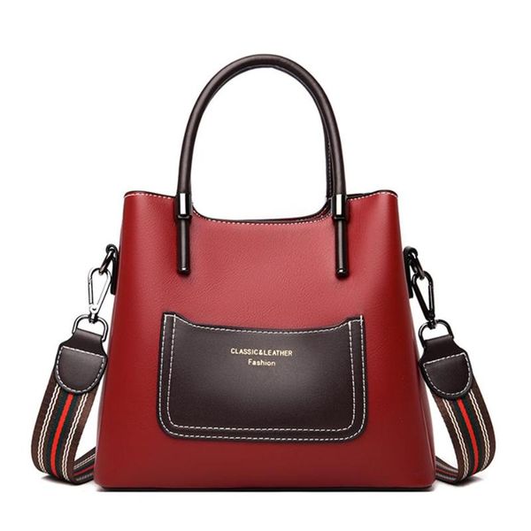

evening bags 3 lyers sac high capacity tote for women zipper shoulder female solid color pu leather card bag design luxury handbags
