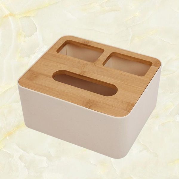 

tissue boxes & napkins box holder multifunction deskcontainer sundries organizer for living room bedroom (white)