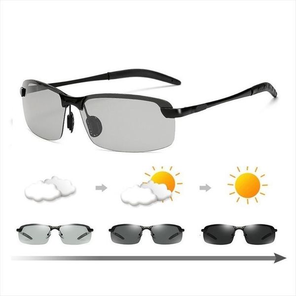 

pchromic polarized mens sunglasses driving glasses biker fashion day and night man 3043, White;black