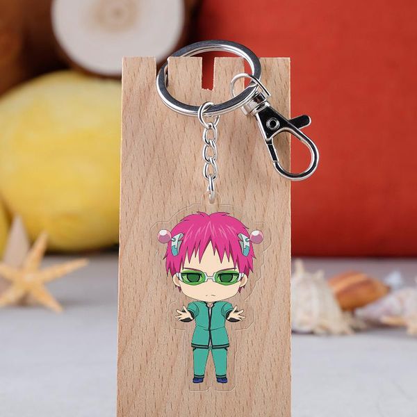 Anime Das katastrophale Leben von Saiki Kusuo Schlüsselanhänger Anhänger Acryl Schlüsselanhänger Cartoon Figur Schlüsselanhänger Y0414