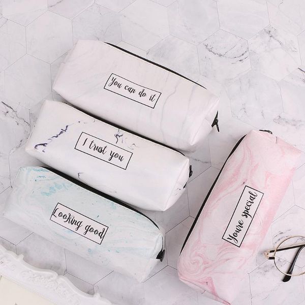 

pencil bags marble case stationery school supplies storage cases tools drop
