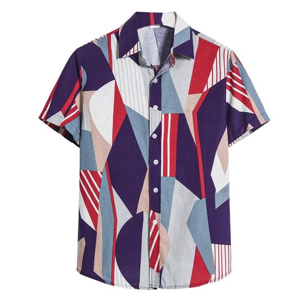 

men's casual shirts 2021 for men cardigan camisas short sleeve beach flower hawaiian shirt turtleneck loose ethnic, White;black