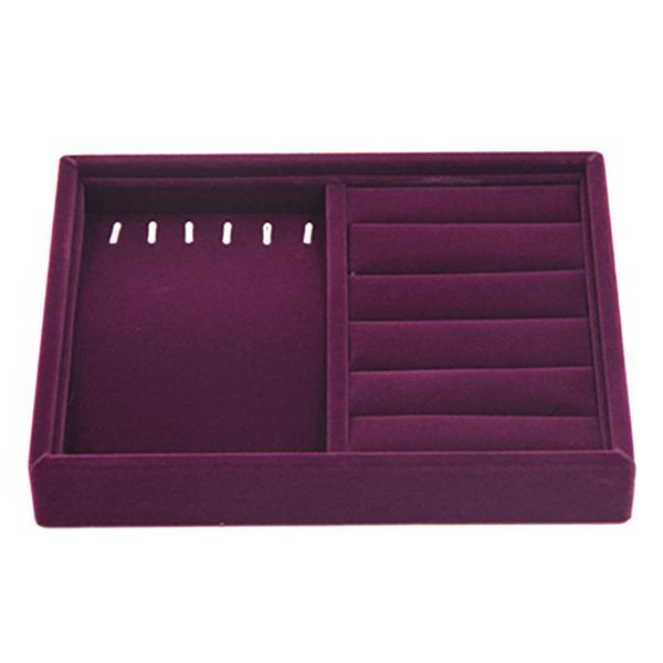 

jewelry pouches, bags showcase purple velvet earring tray organiser holder storage box boutiques display multifunctional ring home accessori, Pink;blue