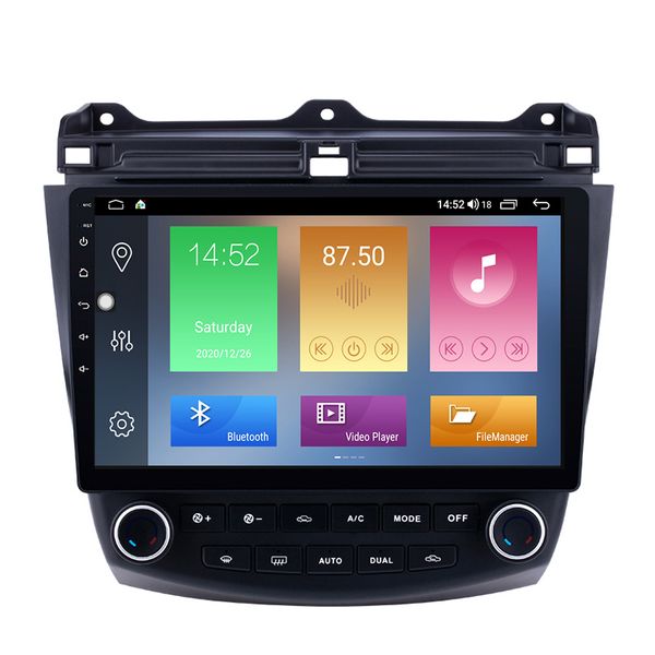 Auto-DVD-GPS-Navigations-Player für Honda Accord 7 2003–2007, Touchscreen-Radio, unterstützt OBD2, SWC-Rückfahrkamera, 10,1 Zoll Android