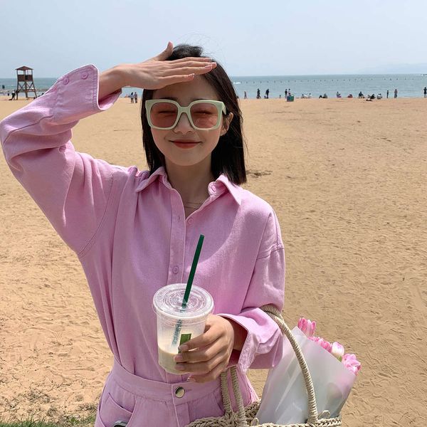 

frame sunglasses round female korean personality concave shape sweet candy color ~ sunglasses, White;black