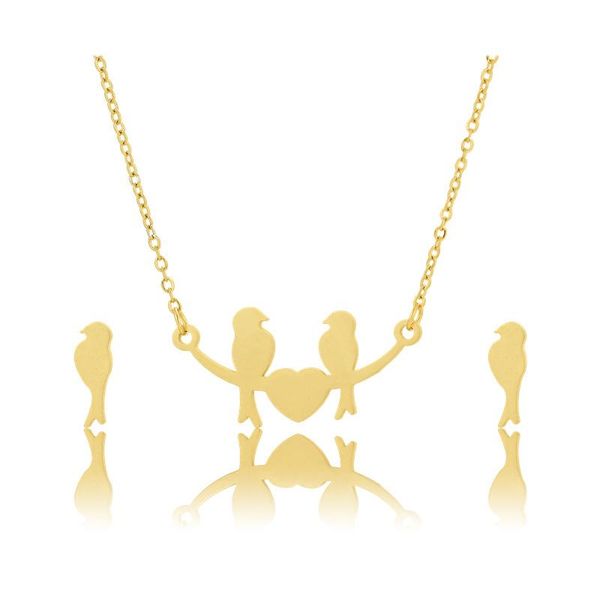 

animal bird pendant necklace for women girl gold chain collar female shining quality party jewelry gift wholesale 45cm/set necklaces, Silver