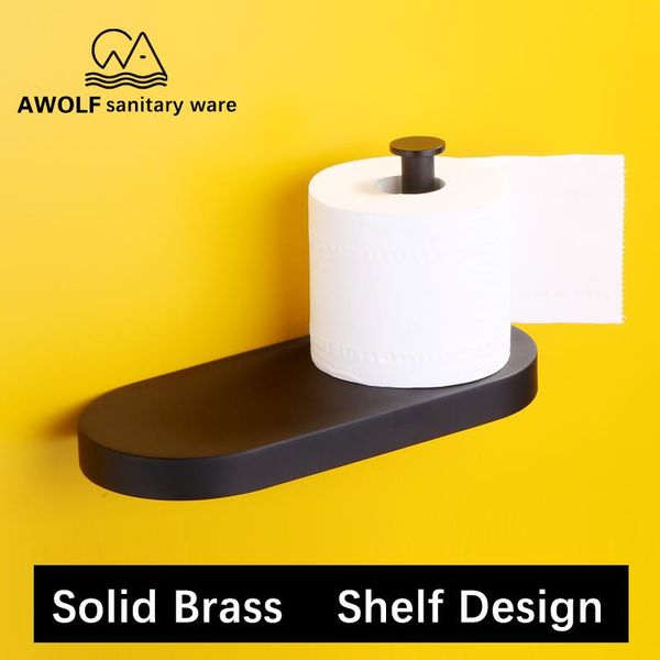 

modern bathroom paper holder wall mounted brass toilet roll with shelf place platform for wc balcony accessories az5108 holders