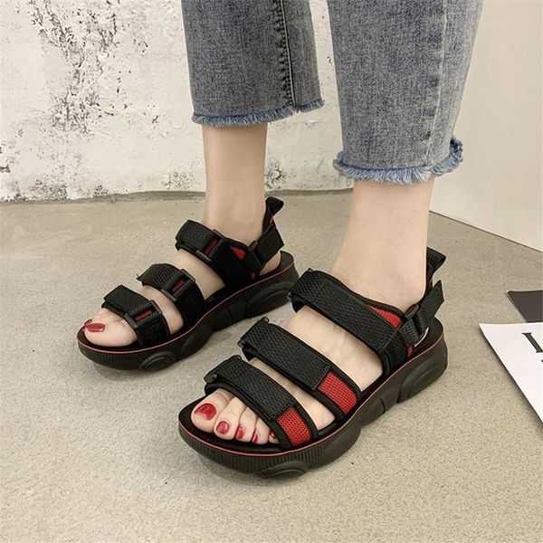 

cross strap flat sandals summer women shoes 41 gladiators roman platform for girls, Black