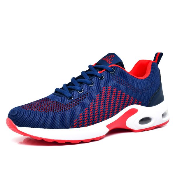 

lack shoes men fashion running and white blue red fashion mens trainers outdoor sports sneakers walking runner shoe size 39-44 s, Black