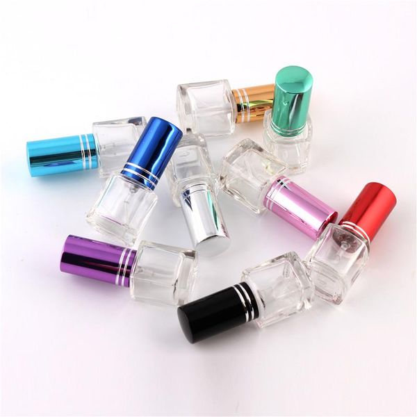 

storage bottles & jars beauty 9color glass 5ml refillable portable promotion 10/lot 4ml perfume bottle, vial, 4cc bottle