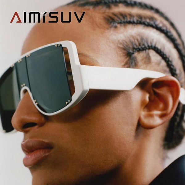 

sunglasses aimisuv square sunglasess female 2021 women's oversized designer driving glasses anti-glare car sunglass men uv400, White;black