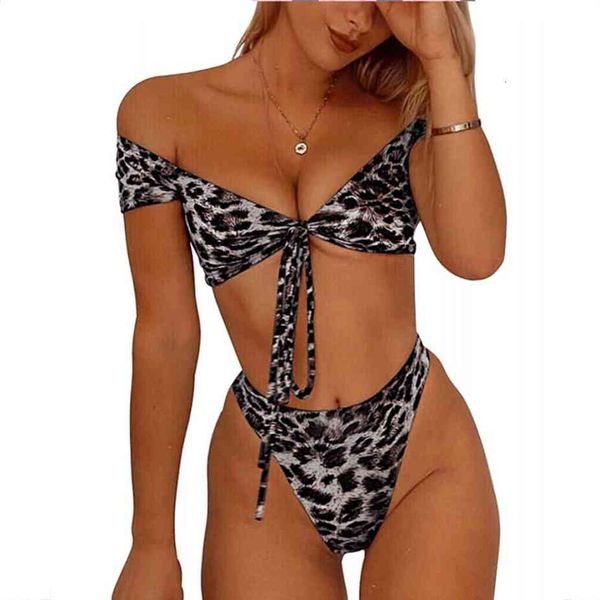

swimwear bikini set women brazilian padded push up leopard sling bathing suit g string swimsuit beachwear 0720, White;black