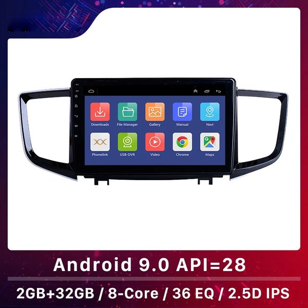 

car dvd video gps stereo radio player for 2016-honda pilot support carplay tpms digital tv android ram 2gb 2.5d ips 8-core dsp