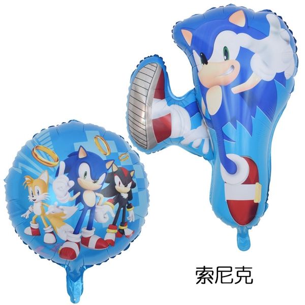 

new film hedgehog sonic inflatable round cartoon aluminum foil balloon