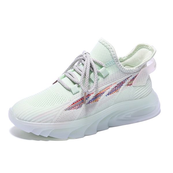 

men women running sports shoes green black pink white womens breathable mesh trainers outdoor size 36-40