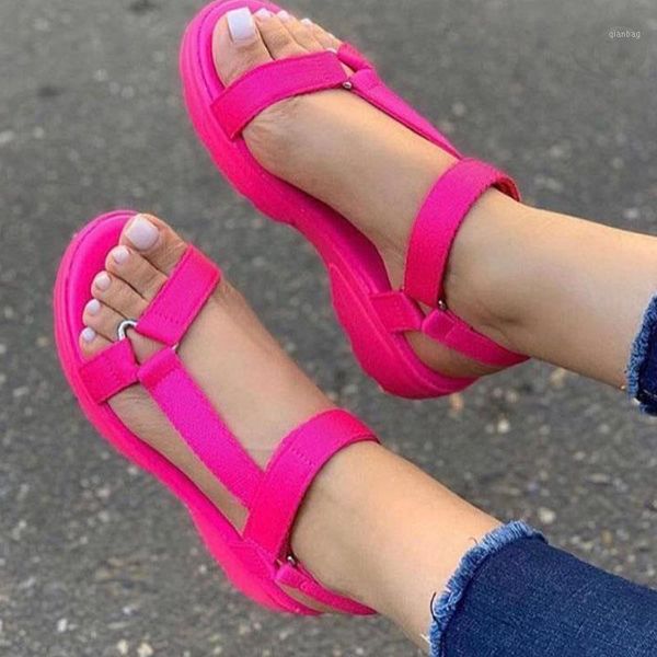 

women spring/summer non-slip platform sandals shoes woman ladies outdoor beach slippers gladiator1, Black