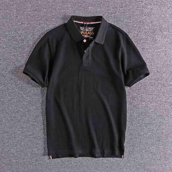 

new arrival simple solid cotton lapel short sleeve shirts european and american men's polo 210401, White;black