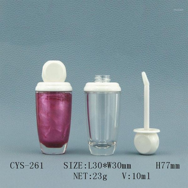

storage bottles & jars 10ml transparent lip gloss tube with white caps cosmetic lipgloss packing container glaze wand lipstick concealer via
