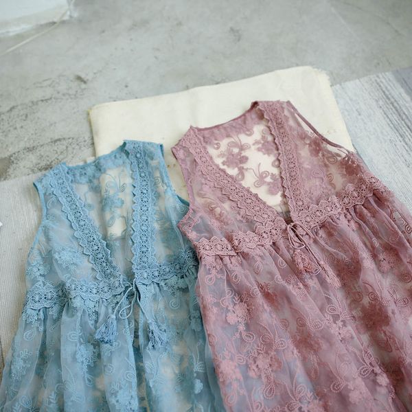 

lamtrip unique french romantic fairy lace sweet butterfly embroidery sleeveless v-neck tank dress mori girl summer new 210413, Black;gray
