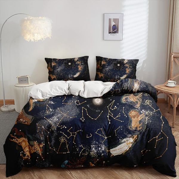 

bedding sets 3d print constellation starry sky beding set custom fashion pillowcase duvet cover modern home bedroom decor  king single