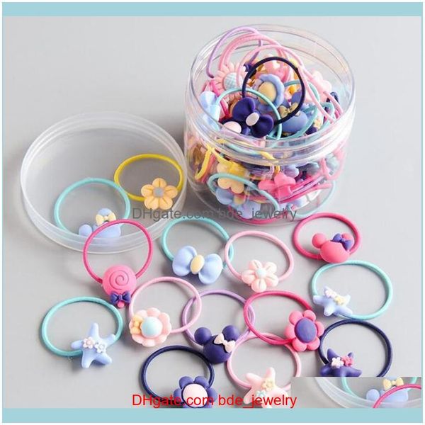 

hair jewelry jewelryhair clips & barrettes 20pcs/lot cute cartoon elastic flowers bands headwear scrunchies rubber headbands fashion girls a, Golden;silver