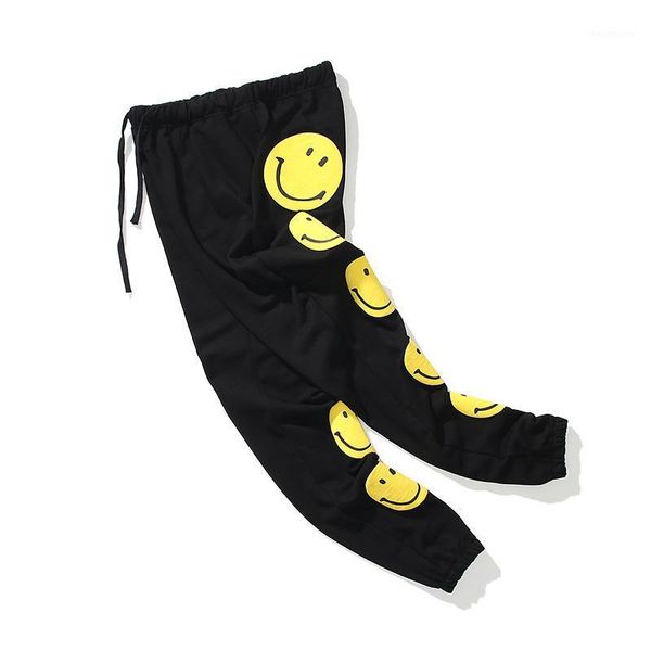 

kapital back smile logo black casual pants sports men's and women's