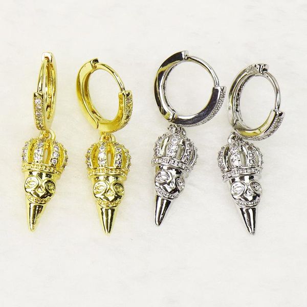 

dangle & chandelier 5 pairs drop earrings zircon crown arrow shape jewelry fashion mix colors women 51570, Silver