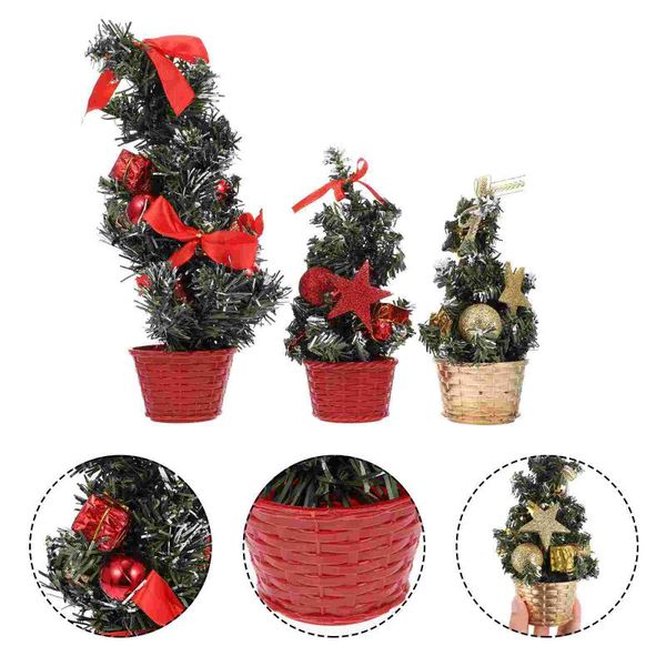 

christmas decorations 3 pcs xmas tree shape decor model ornament party decoration