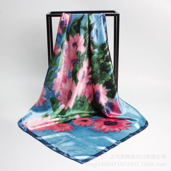 

scarves sunscreen silk wraps scarf summer shawls bag heair decrative bandana hijabs beach bufand seda foulard ensoie solar playa, Blue;gray
